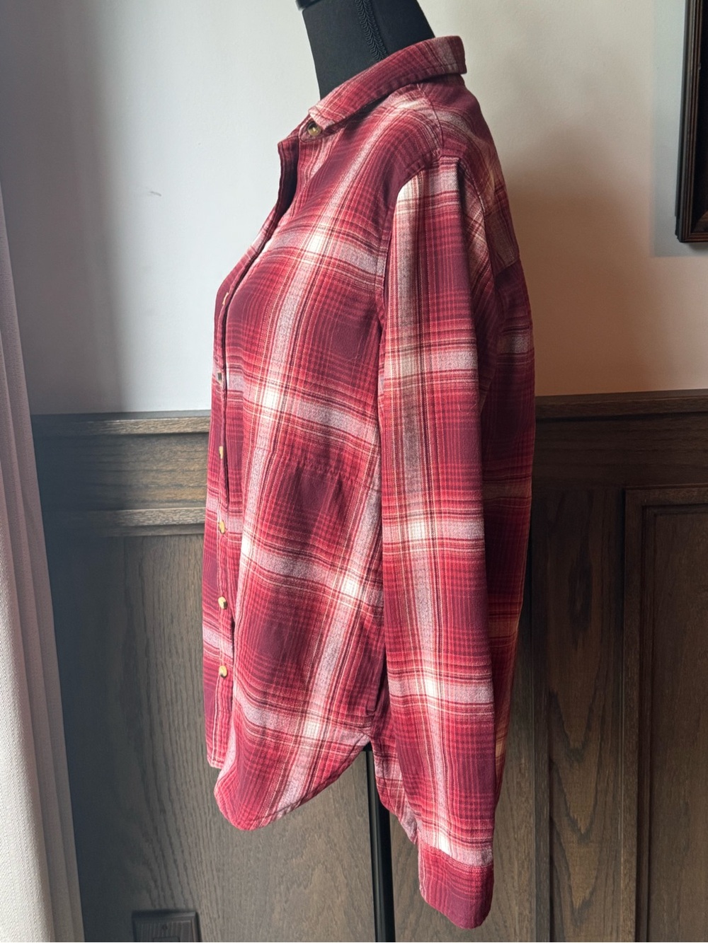 JACHS GIRLFRIEND Red Plaid Flannel medium euc - Picture 2 of 7